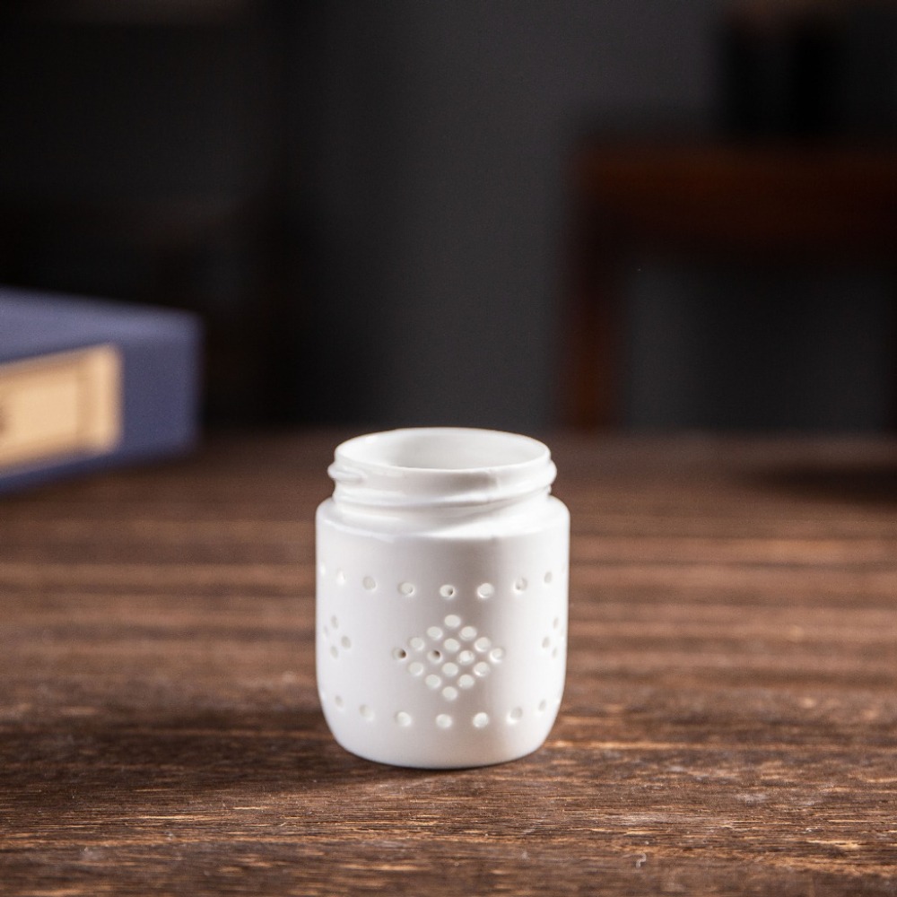 【巔品購物】【景德鎮】全陶瓷雙層保溫杯 500ml花卉彩繪杯 居家辦公水杯 陶瓷杯 雙層全瓷杯-細節圖4