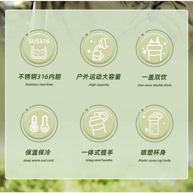 【巔品】✅發票&現貨 316不鏽鋼保溫杯 316保溫瓶壺 不鏽鋼保溫杯 雙飲壺 保溫保冰 直飲吸管兩用保溫瓶 杯子 水壺-細節圖6