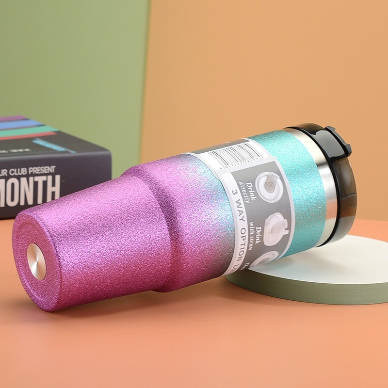 【巔品購物】304不鏽鋼保溫杯 鑽石杯20oz/30oz 冰霸杯 汽車杯 吸管杯 保溫杯 車載杯 不鏽鋼杯 彩鑽杯-細節圖8