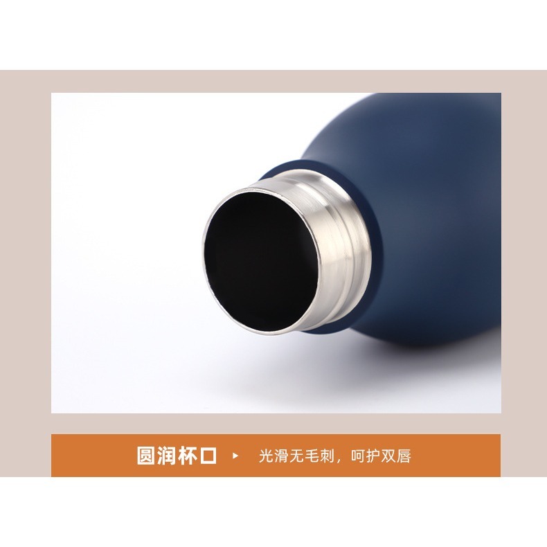 【巔品購物】304不鏽鋼運動瓶 漆轉印/橡膠漆 可樂瓶 雙層304不銹鋼戶外運動水瓶漆染印紅酒瓶保溫水杯 保溫杯 保溫瓶-細節圖9