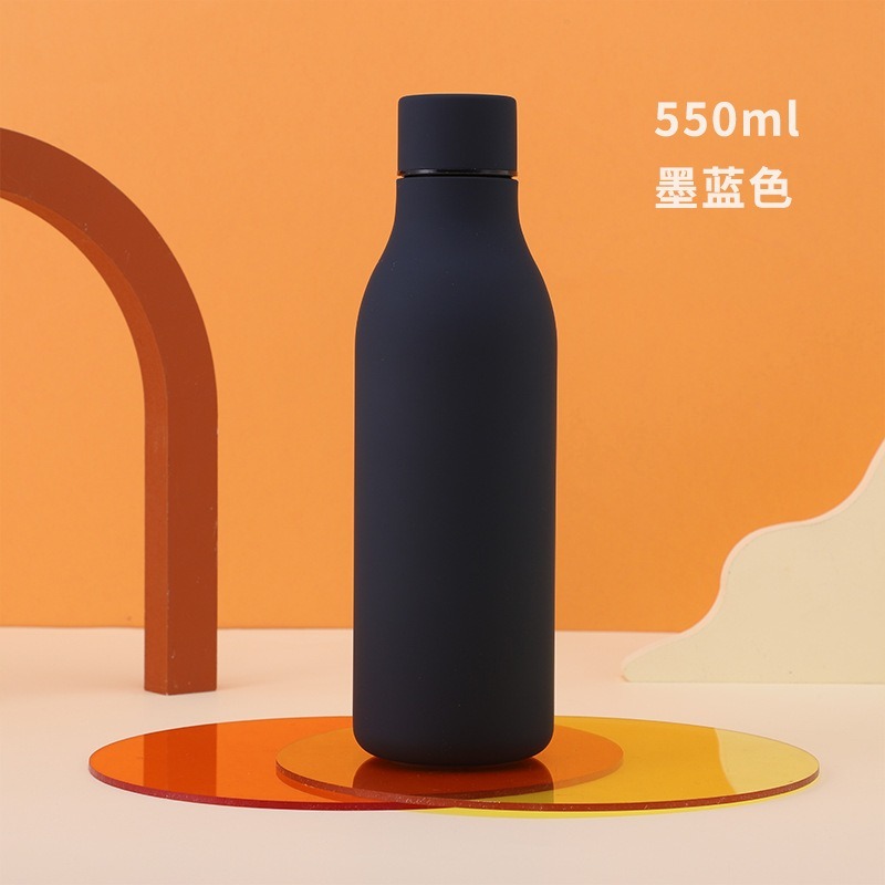 【巔品購物】304不鏽鋼運動瓶 漆轉印/橡膠漆 可樂瓶 雙層304不銹鋼戶外運動水瓶漆染印紅酒瓶保溫水杯 保溫杯 保溫瓶-規格圖9