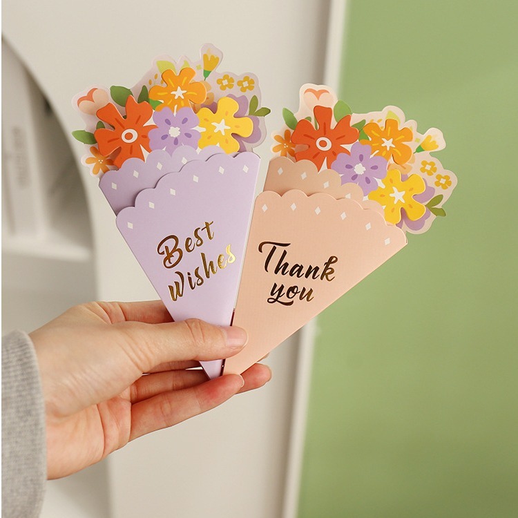 【巔品】✅發票 花束感謝卡 情人節花束卡片 母親節花束感謝卡 賀卡 禮品卡 卡片 感謝卡 邀請卡 母親節花束卡片 謝卡-細節圖4