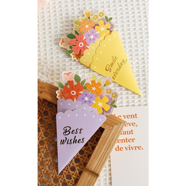 【巔品】✅發票 花束感謝卡 情人節花束卡片 母親節花束感謝卡 賀卡 禮品卡 卡片 感謝卡 邀請卡 母親節花束卡片 謝卡-規格圖6