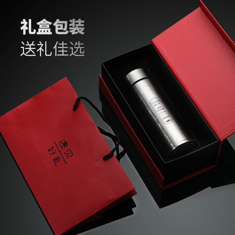 【巔品購物】抗菌鈦金屬杯 雙層純鈦金屬保溫杯 高級鈦保溫杯 高質感鈦水壺 鈦金屬水瓶 鈦金屬杯 鈦杯 水壺 杯子-細節圖2