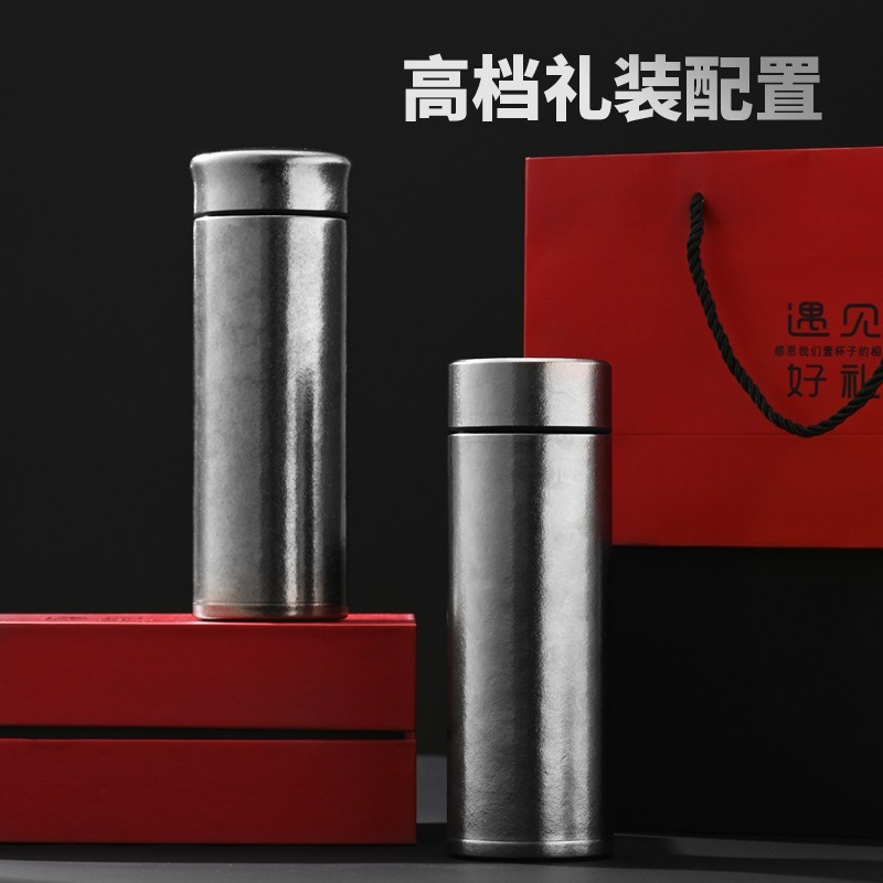 【巔品購物】抗菌鈦金屬杯 雙層純鈦金屬保溫杯 高級鈦保溫杯 高質感鈦水壺 鈦金屬水瓶 鈦金屬杯 鈦杯 水壺 杯子-細節圖3