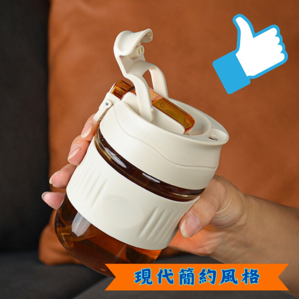 【巔品購物】高硼矽玻璃雙飲杯 350/500ml喝水杯 高顏質輕奢風水瓶 玻璃咖啡杯 雙層加厚水壺-細節圖5