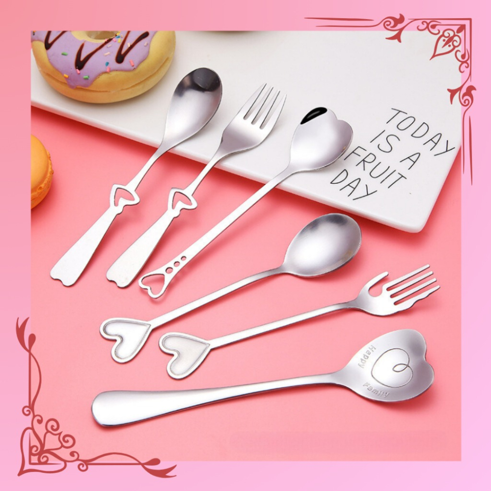 【巔品購物】心型咖啡勺 愛心甜點勺 情侶湯匙 新型攪拌棒 小湯匙 甜點匙 精巧餐具-細節圖4