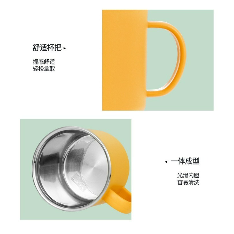 【巔品】【304不鏽鋼】430ml 馬克杯 咖啡杯 不鏽鋼杯 不鏽鋼咖啡杯 304內膽 304水杯 水杯 杯子 漱口杯-細節圖9