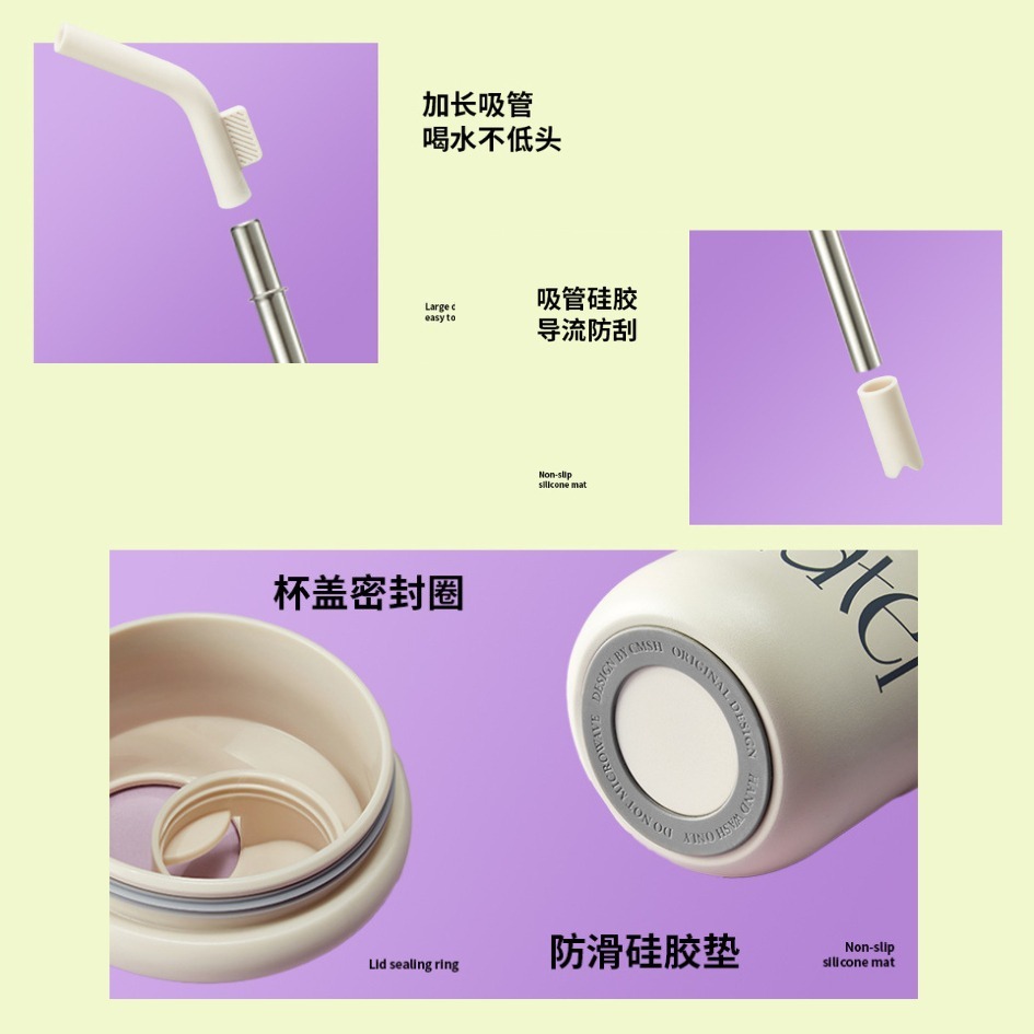 【巔品購物】✅發票 304保溫杯 1300ml大容量 吸管杯 波霸杯 不鏽鋼保溫瓶 304不鏽鋼 保溫水壺 杯子 保溫杯-細節圖7