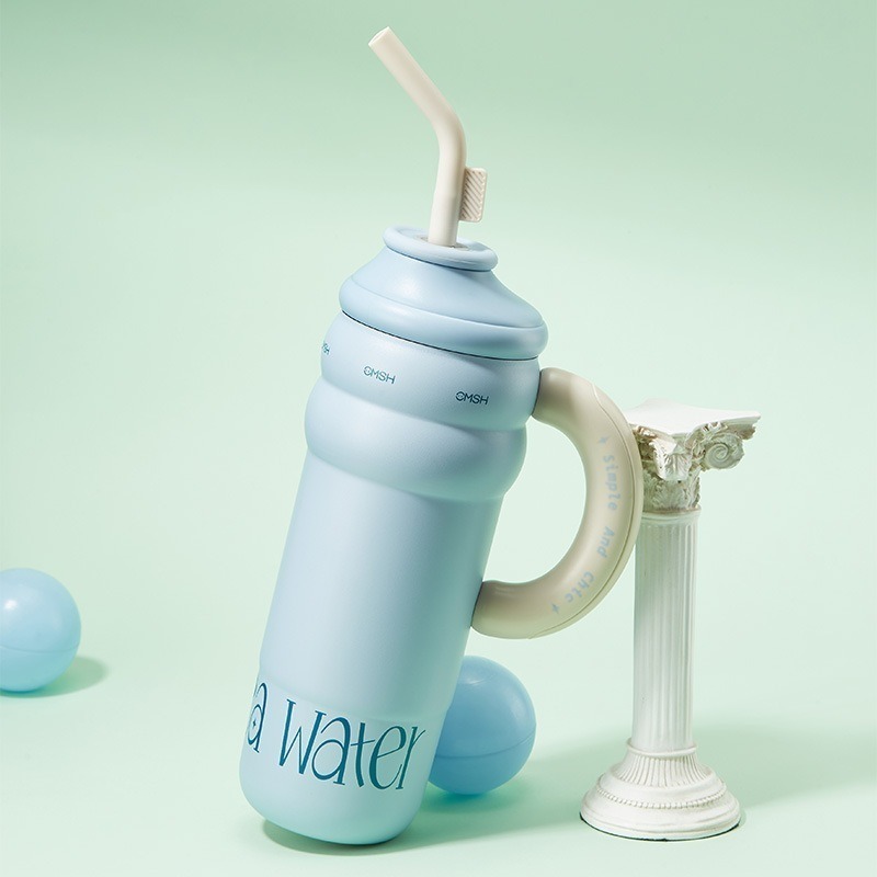 【巔品購物】✅發票 304保溫杯 1300ml大容量 吸管杯 波霸杯 不鏽鋼保溫瓶 304不鏽鋼 保溫水壺 杯子 保溫杯-規格圖8