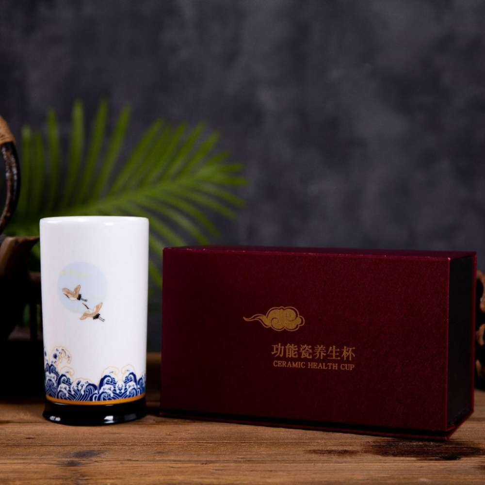 【巔品購物】陶瓷養身杯 遠紅外線水杯 富氫水杯 富氫水轉換杯 陶瓷杯 340ml 杯子 鹼性水 負氫水-細節圖2