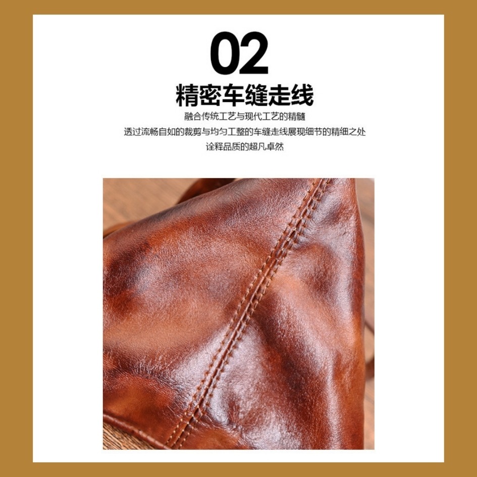 【巔品購物】植鞣皮三角錢包 復古頭層皮錢袋 真皮錢包 鑰匙包 植鞣皮-細節圖3