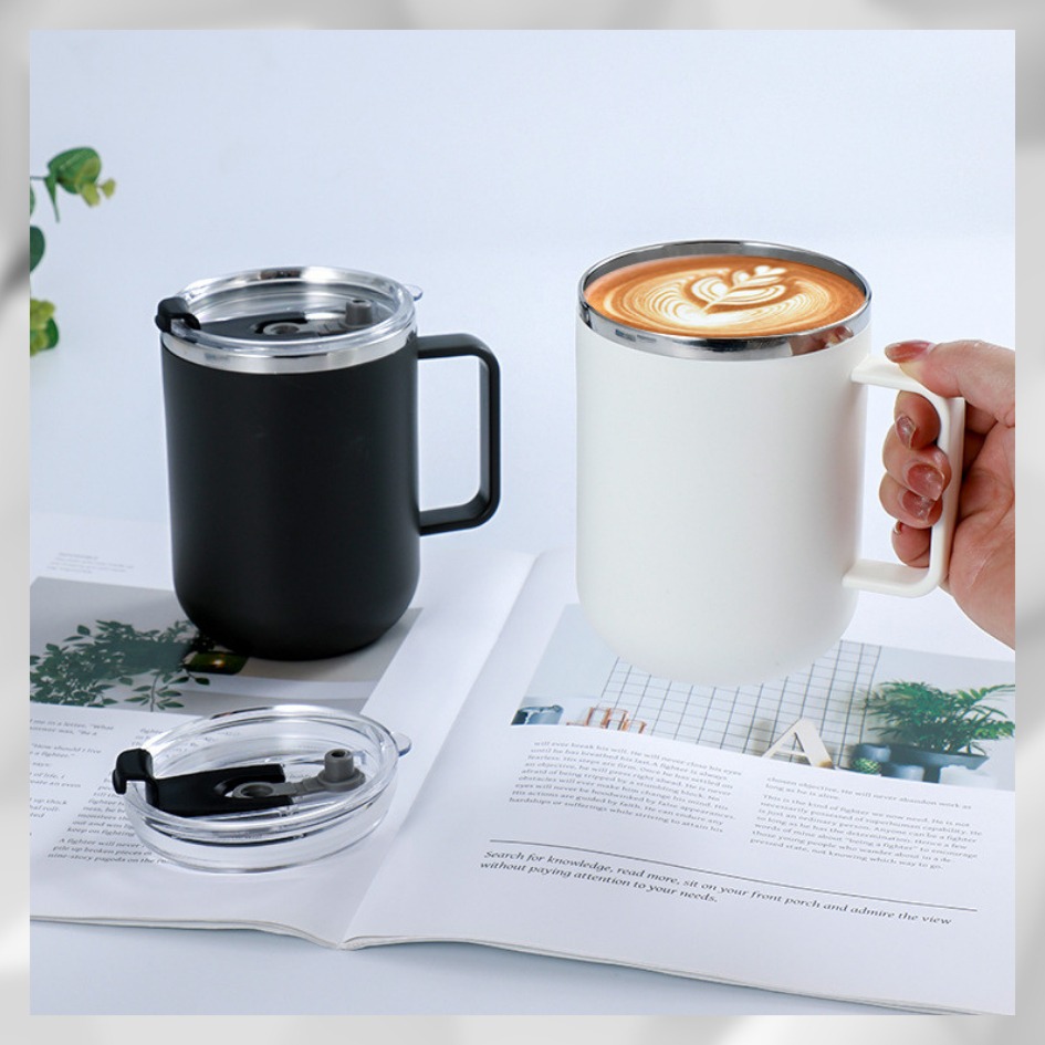 【巔品購物】【歐式風格】500ml 咖啡杯 304不鏽鋼拿鐵杯 不鏽鋼杯 有蓋馬克杯 304杯子 不鏽鋼水杯-細節圖2