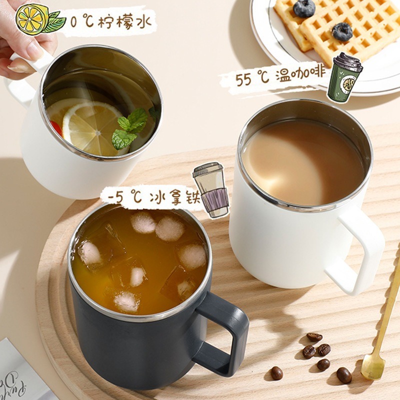 【巔品購物】【歐式風格】500ml 咖啡杯 304不鏽鋼拿鐵杯 不鏽鋼杯 有蓋馬克杯 304杯子 不鏽鋼水杯-細節圖8