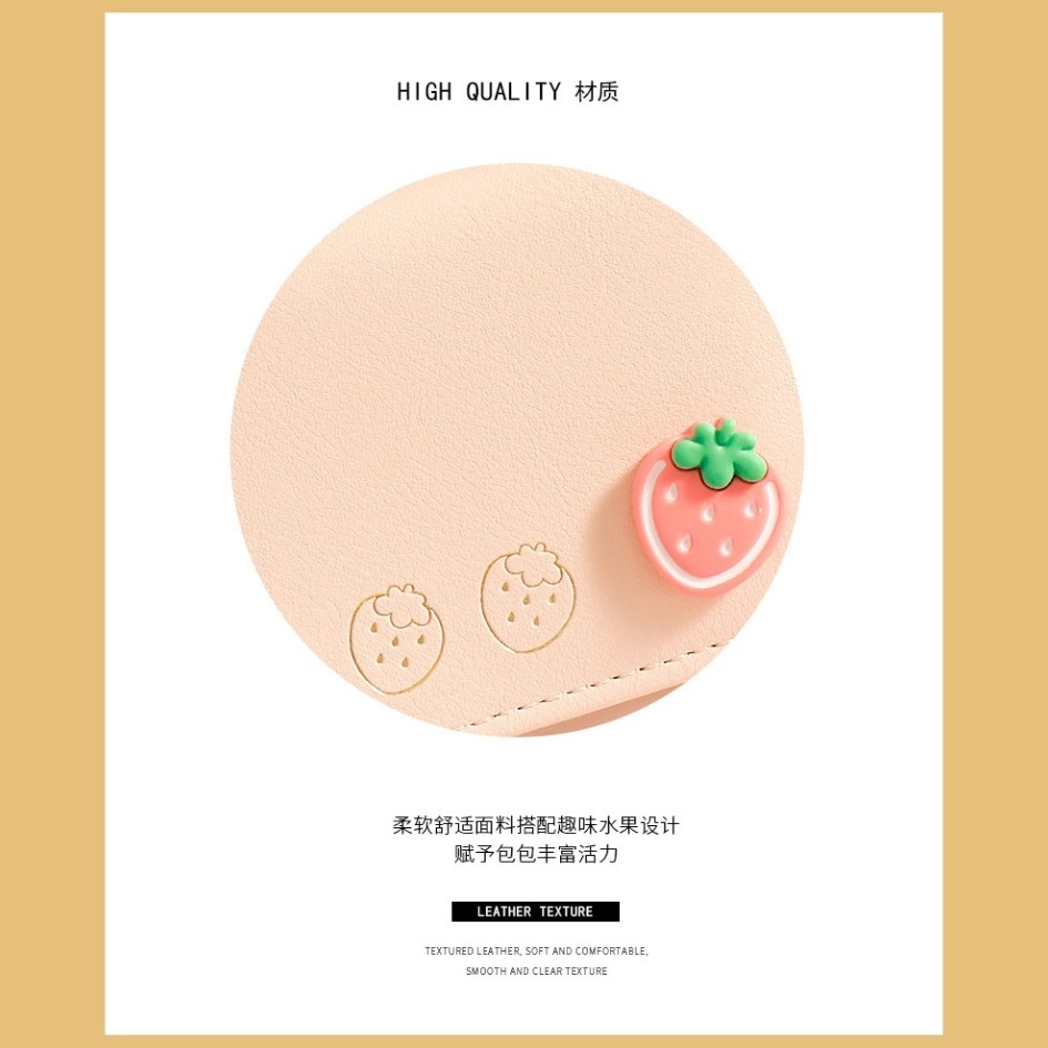 【巔品購物】韓式PU短夾 環保皮革皮包 韓式迷你零錢包 清新淑女風短夾 韓式三折錢包 韓式皮夾-細節圖7