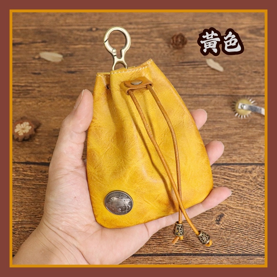 【巔品購物】日式女版 植鞣皮錢包 頭層皮錢袋 真皮錢袋 迷你錢包 束口錢包-規格圖9