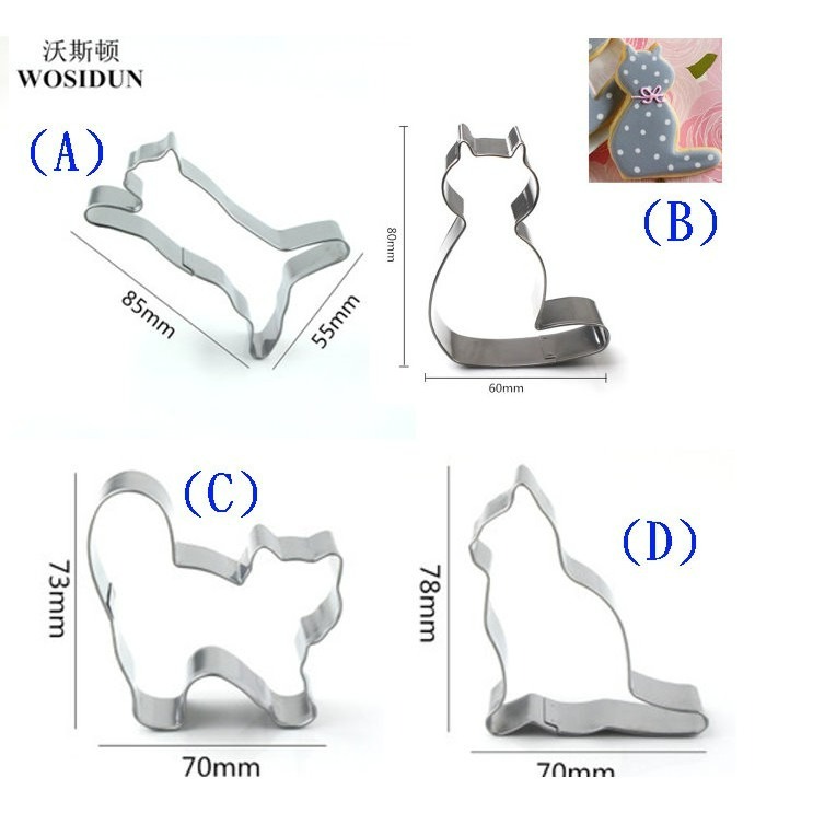 【巔品購物】✅發票 貓咪小魚餅乾模 餅乾壓模 餅乾模具 卡通餅乾模 糖霜餅乾模 翻糖工具 切模 巧克力壓模餅乾模-細節圖5