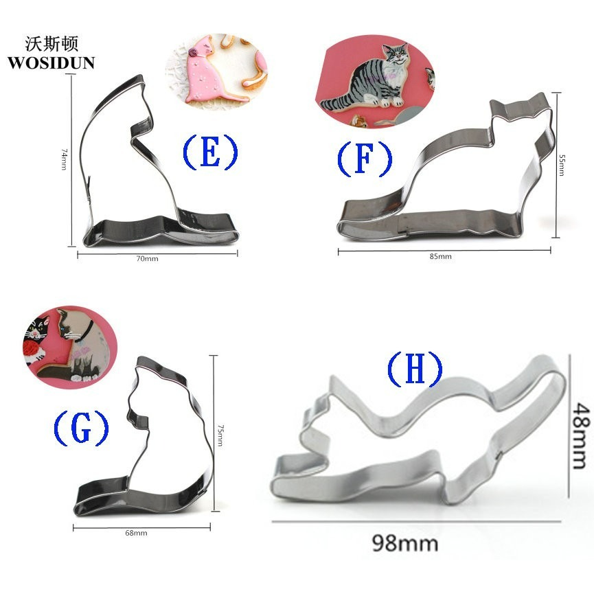 【巔品購物】✅發票 貓咪小魚餅乾模 餅乾壓模 餅乾模具 卡通餅乾模 糖霜餅乾模 翻糖工具 切模 巧克力壓模餅乾模-細節圖6