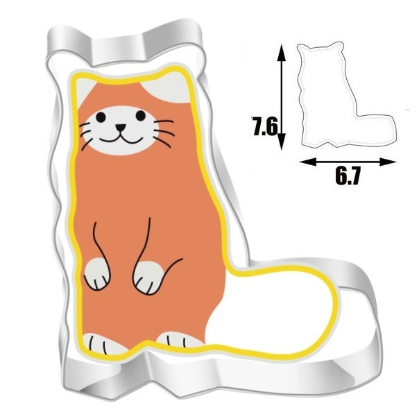 【巔品購物】✅發票 貓咪小魚餅乾模 餅乾壓模 餅乾模具 卡通餅乾模 糖霜餅乾模 翻糖工具 切模 巧克力壓模餅乾模-規格圖9