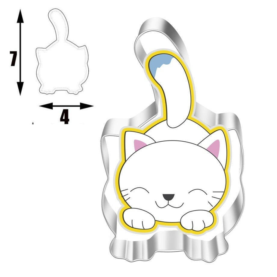 【巔品購物】✅發票 貓咪小魚餅乾模 餅乾壓模 餅乾模具 卡通餅乾模 糖霜餅乾模 翻糖工具 切模 巧克力壓模餅乾模-規格圖9