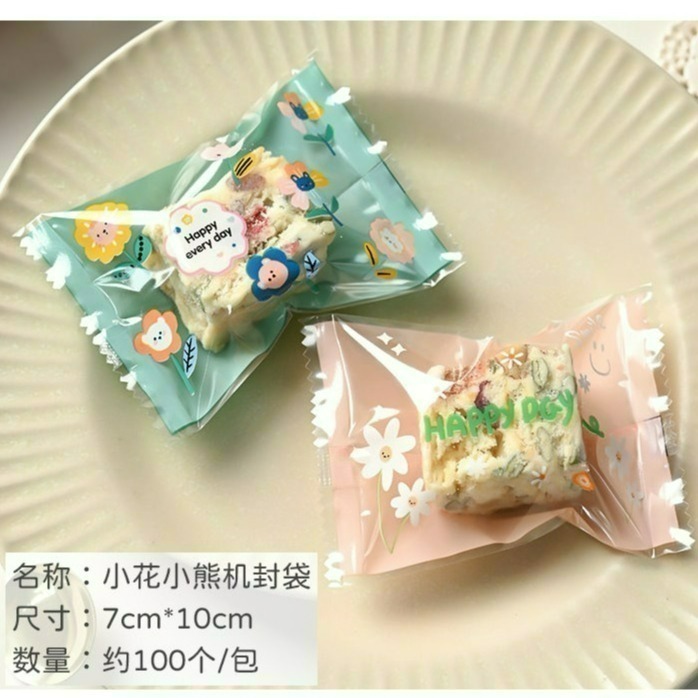 (DS31-3)加厚小花小熊雪Q餅袋