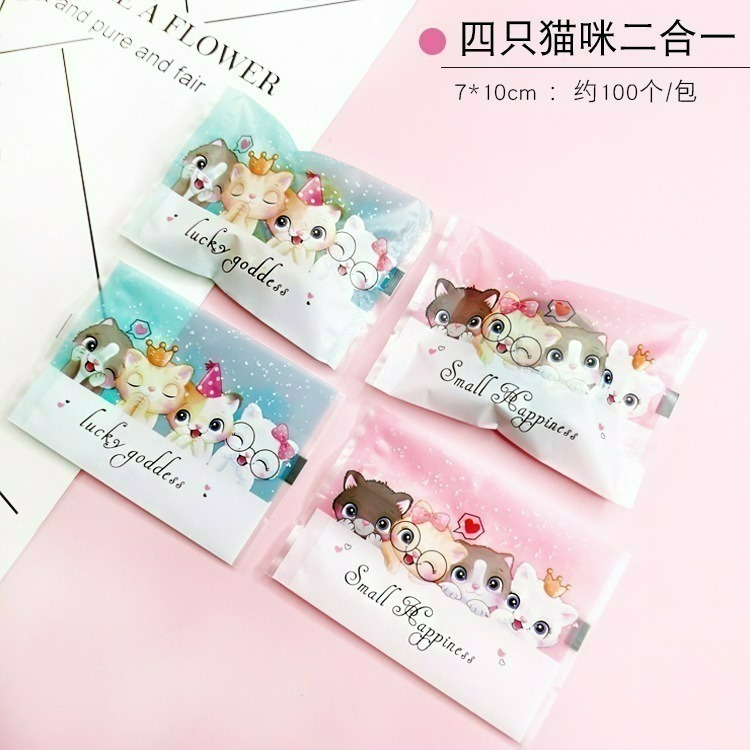 (DS47)4隻貓雪Q餅袋
