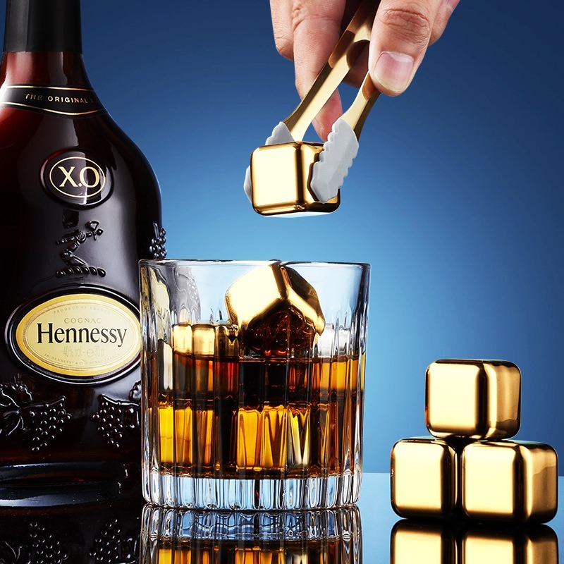 【巔品】✅發票 (單顆)304/316不鏽鋼冰塊 不锈鋼環保冰球 威士忌金屬冰粒 速凍冰鎮啤酒冰塊 冰酒石金/幻彩 重複-細節圖2