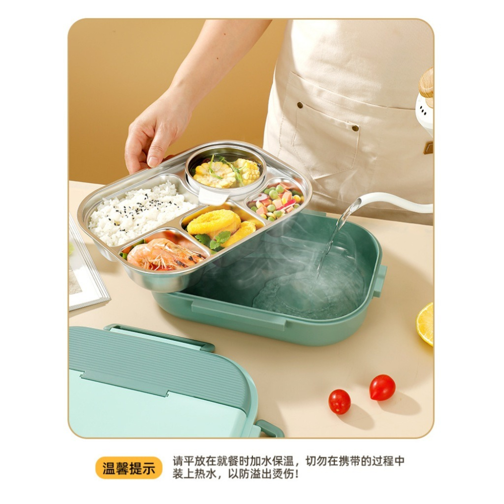 【巔品購物】【可進微波爐】304不鏽鋼便當盒 微波加熱 隔水保溫 便當盒 午餐盒 密封便當盒 上班族自帶餐盒 學生餐盒-細節圖5