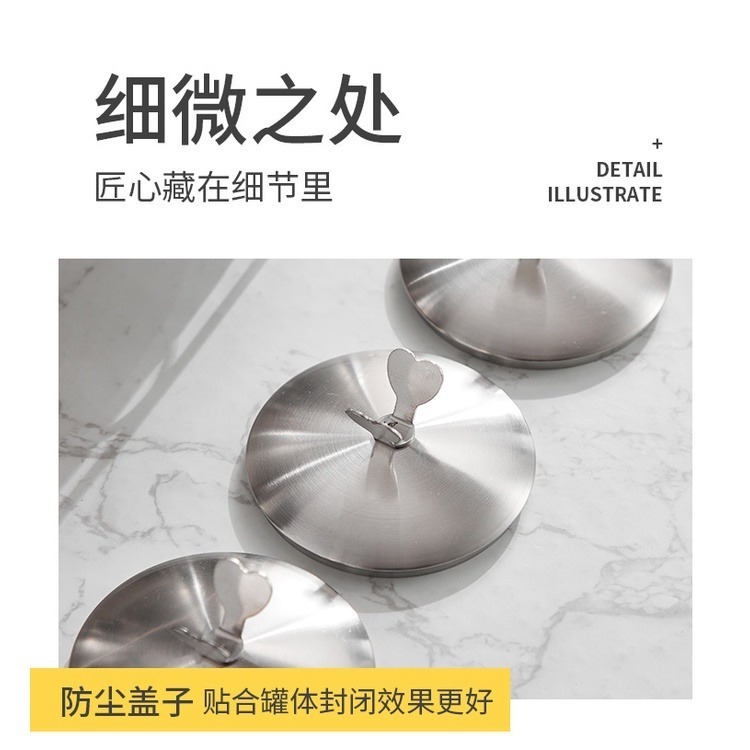 【巔品購物】✅發票 304不鏽鋼調味罐(附湯匙) 調味罐 佐料罐 糖罐 胡椒罐 調料罐 調味盒-細節圖3