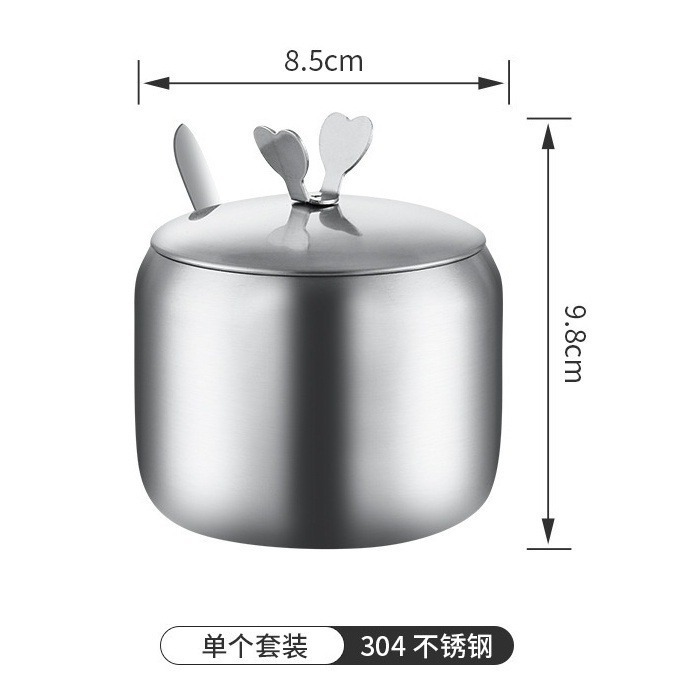 【巔品購物】✅發票 304不鏽鋼調味罐(附湯匙) 調味罐 佐料罐 糖罐 胡椒罐 調料罐 調味盒-細節圖7