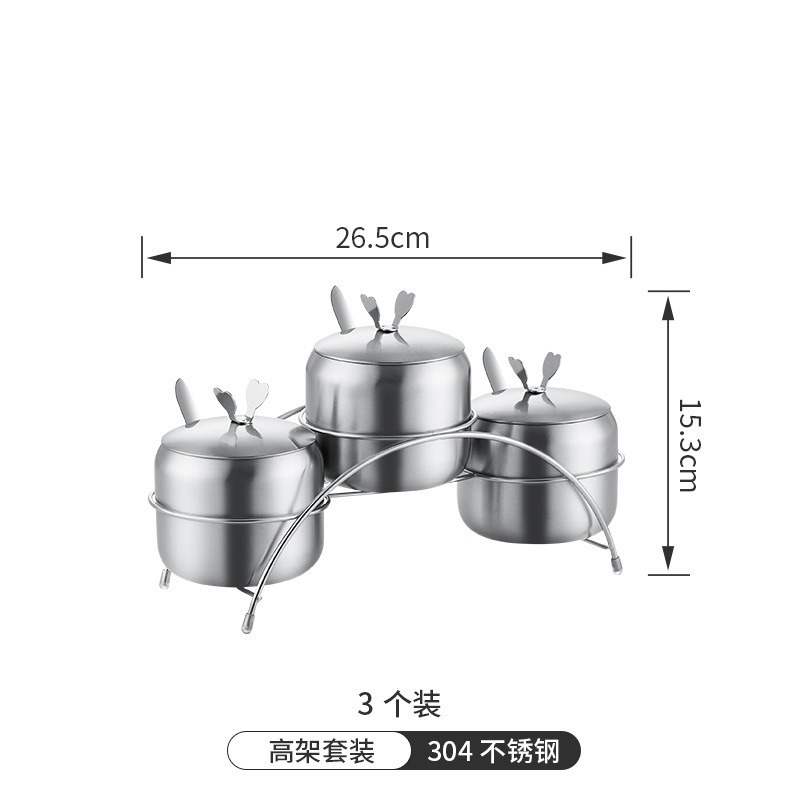 【巔品購物】✅發票 304不鏽鋼調味罐(附湯匙) 調味罐 佐料罐 糖罐 胡椒罐 調料罐 調味盒-規格圖9