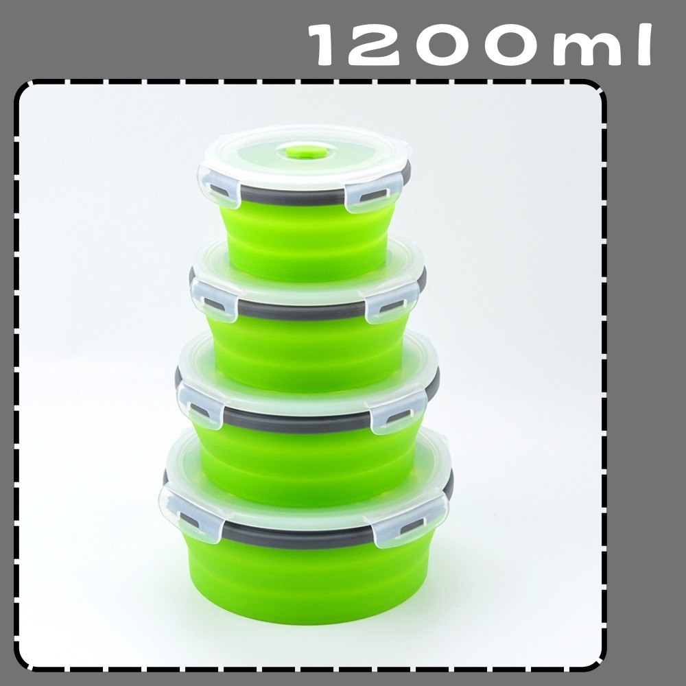 【巔品購物】✅發票 FDA標準 折疊矽膠保鮮盒 摺疊矽膠餐盒 食品級可折疊矽膠飯盒 微波爐便當盒 便攜塑料午餐盒-規格圖11