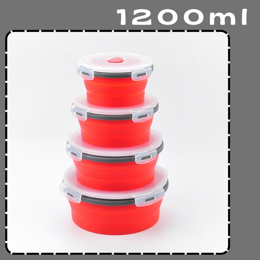 (圓形)灰邊紅1200ml