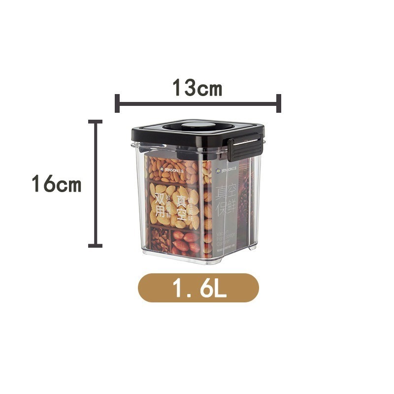 【巔品購物】✅發票【按壓抽真空】密封保鮮盒 按壓式抽真空罐 防潮保鮮盒 塑膠保鮮盒 真空保鮮盒 塑膠收納盒 分類盒-規格圖9