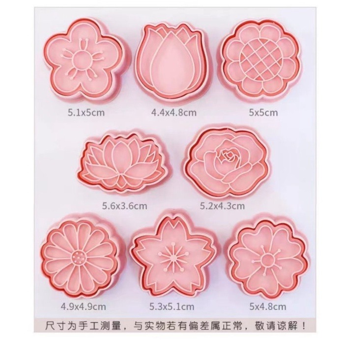 【巔品】✅發票 現貨 餅乾模 6件套/8件套招財貓餅乾壓模 卡通餅乾模 鳳梨酥模 綠豆糕壓模 翻糖餅乾曲奇 壓模 糖霜餅-規格圖9