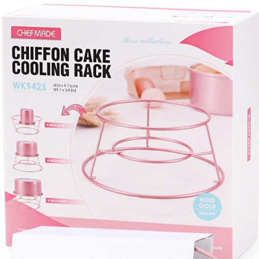 【巔品】✅發票&現貨 chefmade 學廚玫瑰金倒扣架 4吋6吋8吋 倒扣架 學廚倒扣架 戚風蛋糕倒扣架 戚風蛋糕冷卻-細節圖3