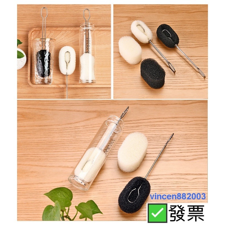 【巔品購物】✅ 發票 304不鏽鋼杯刷 304不鏽鋼海綿刷 洗杯刷 奶瓶刷 清潔茶杯玻璃杯保溫杯 海綿刷子 海綿刷-細節圖9