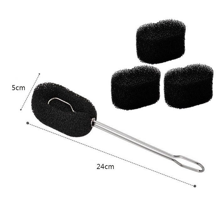 【巔品購物】✅ 發票 304不鏽鋼杯刷 304不鏽鋼海綿刷 洗杯刷 奶瓶刷 清潔茶杯玻璃杯保溫杯 海綿刷子 海綿刷-規格圖9