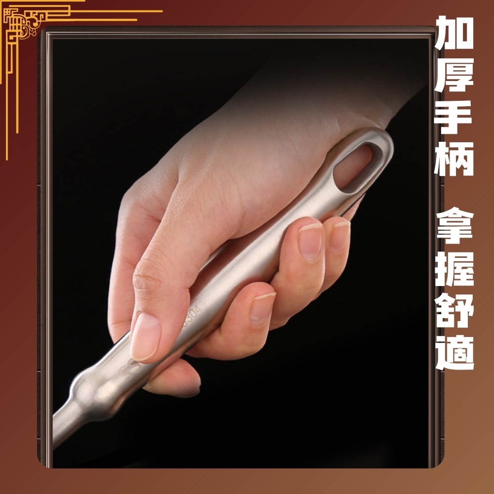 【巔品購物】✅發票 304不鏽鋼漏勺 餃子撈 麵勺 瀝水漏勺 油炸勺 火鍋勺 過濾網漏 家用大漏勺-細節圖4