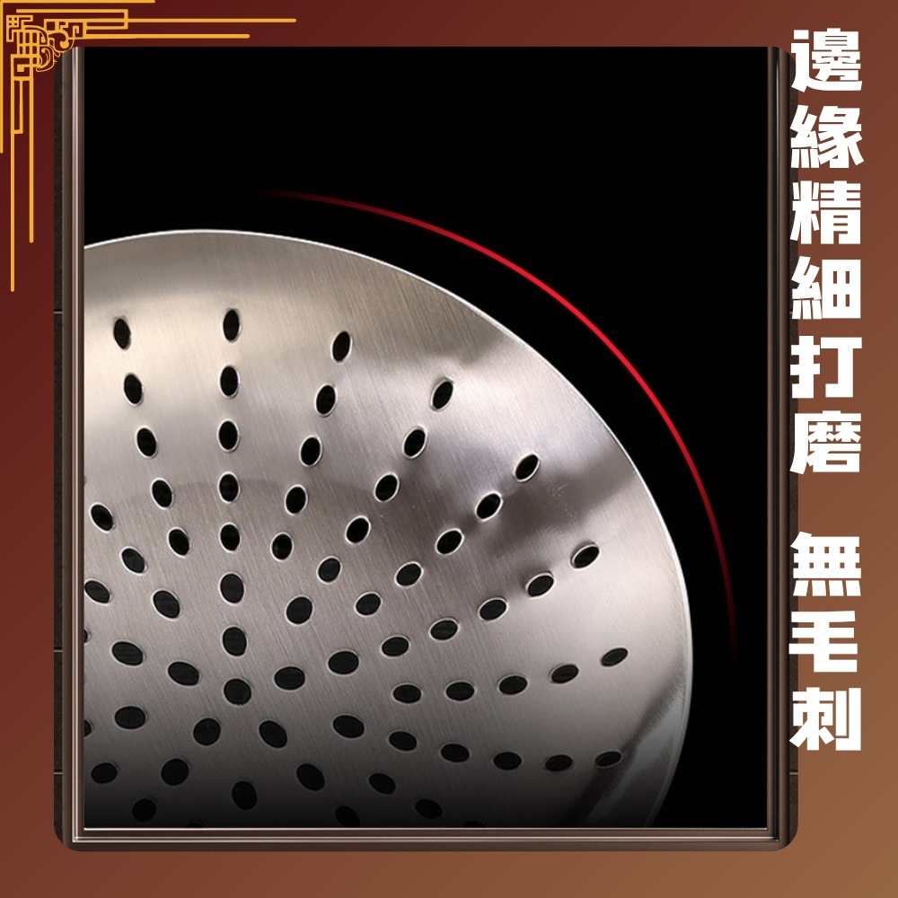 【巔品購物】✅發票 304不鏽鋼漏勺 餃子撈 麵勺 瀝水漏勺 油炸勺 火鍋勺 過濾網漏 家用大漏勺-細節圖5