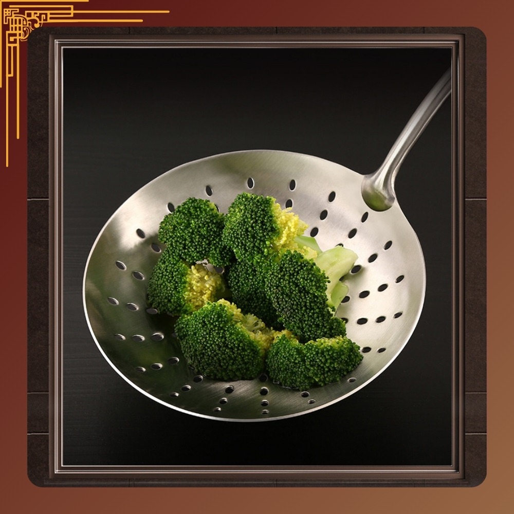 【巔品購物】✅發票 304不鏽鋼漏勺 餃子撈 麵勺 瀝水漏勺 油炸勺 火鍋勺 過濾網漏 家用大漏勺-細節圖7