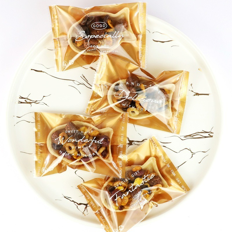 【巔品購物】8*12公分 金色太妃糯米魚包裝袋 機封袋 點心袋 食品包裝袋-細節圖2