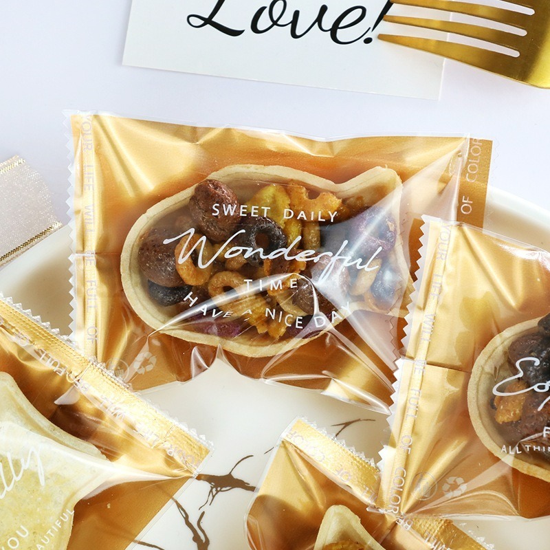 【巔品購物】8*12公分 金色太妃糯米魚包裝袋 機封袋 點心袋 食品包裝袋-細節圖3