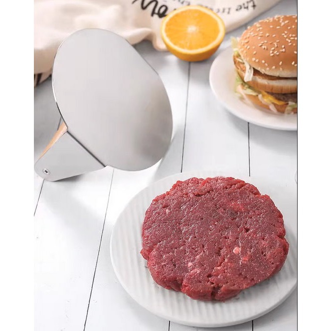 【巔品】✅發票  304不鏽鋼壓肉器 牛排壓肉板 漢堡排壓肉器 壓烤肉壓牛排器 壓餡餅器 壓麵皮器 圓形壓肉器 漢堡壓肉-細節圖2
