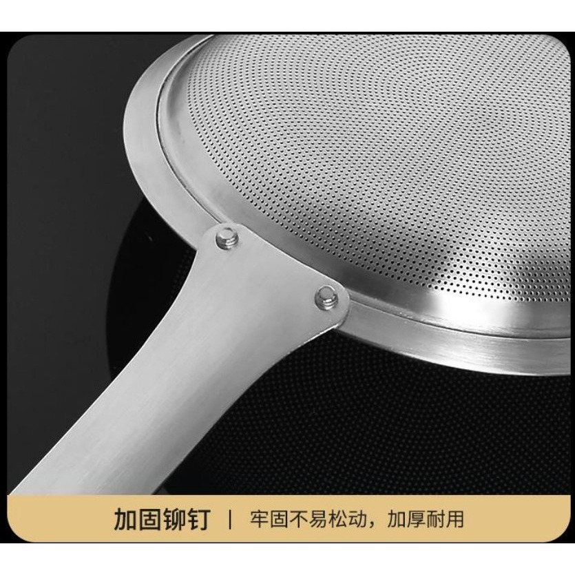【巔品購物】✅發票 台灣現貨 304不鏽鋼油撈勺 油隔過濾網 漏勺 撈油渣 漏油勺 去油格油細孔網篩 網篩 打沫勺-細節圖8