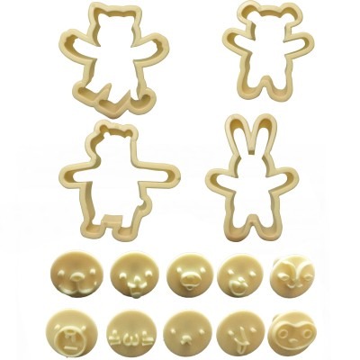 【巔品】面大師卡通餅乾模 韓式3D餅乾模 餅乾壓模 餅乾切模 造型餅乾 (4個身體+10個表情印模)翻糖工具 餅乾模 烘-細節圖4