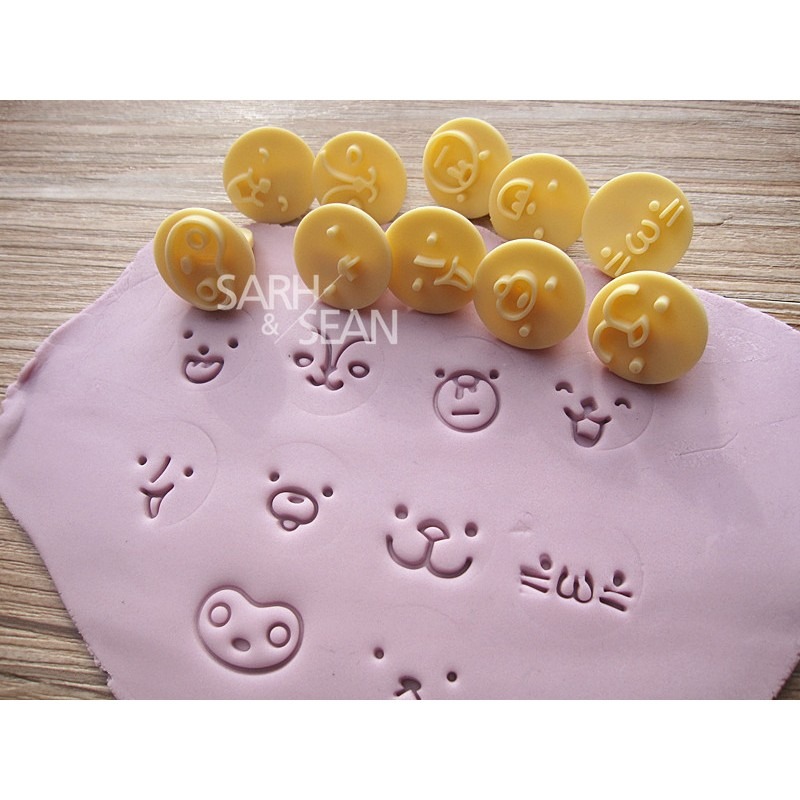 【巔品】面大師卡通餅乾模 韓式3D餅乾模 餅乾壓模 餅乾切模 造型餅乾 (4個身體+10個表情印模)翻糖工具 餅乾模 烘-細節圖6