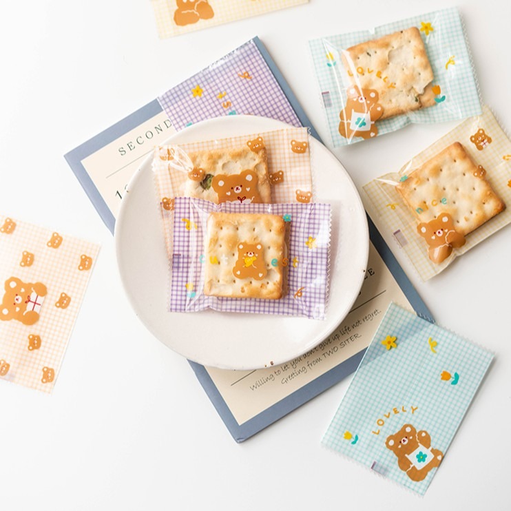 (DS66)格子熊4合1雪Q餅袋