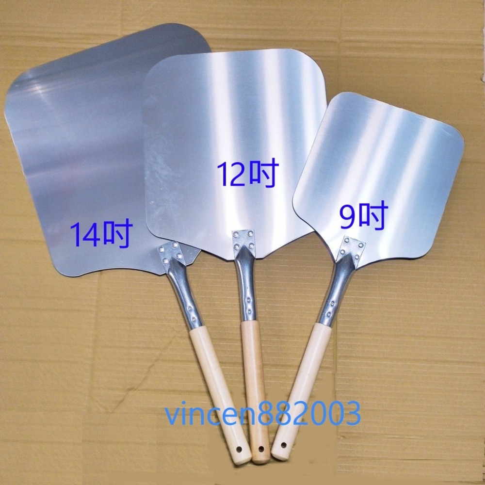 【巔品購物】🌸9吋/12吋/14吋鋁合金木柄披薩鏟 PIZZA鏟 比薩鏟 入爐器 披薩鏟 批薩鏟 出爐器-現貨-細節圖4