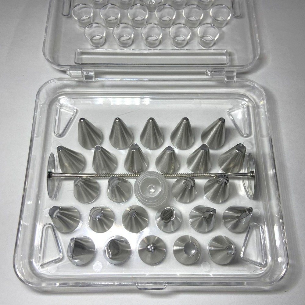【巔品購物】29件套 304不鏽鋼花嘴組 裱花嘴組 奶油嘴 花嘴組 擠花嘴組 烘焙工具 裱花工具-規格圖6